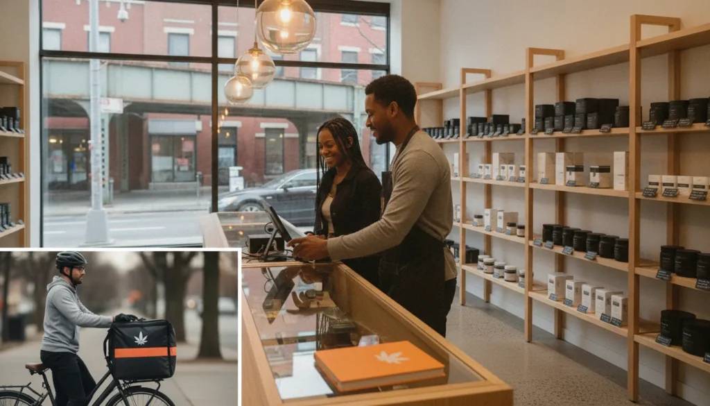 OC Dispensary storefront at 769 Franklin Ave in Crown Heights near Bed-Stuy
